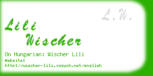 lili wischer business card